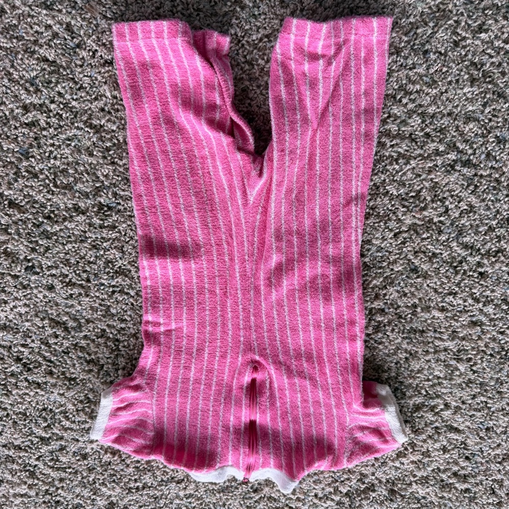 Vintage Carters Baby Girl Onepiece Romper Pink Striped Sz Large 12-18 M - Picture 2 of 7